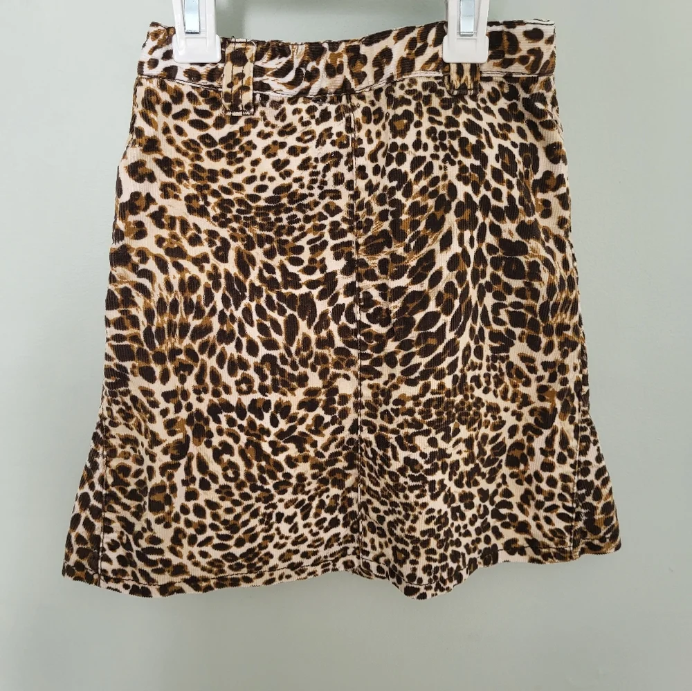 Children's Place Leopard Animal Print A Line Shirt Size 6‎ Corduroy